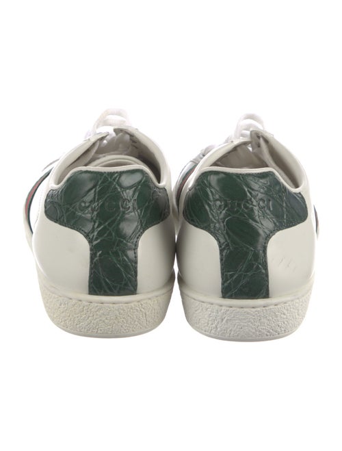 Gucci Web Accent Leather Sneakers