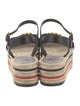 Gucci Faux Pearl Accents Leather Espadrilles