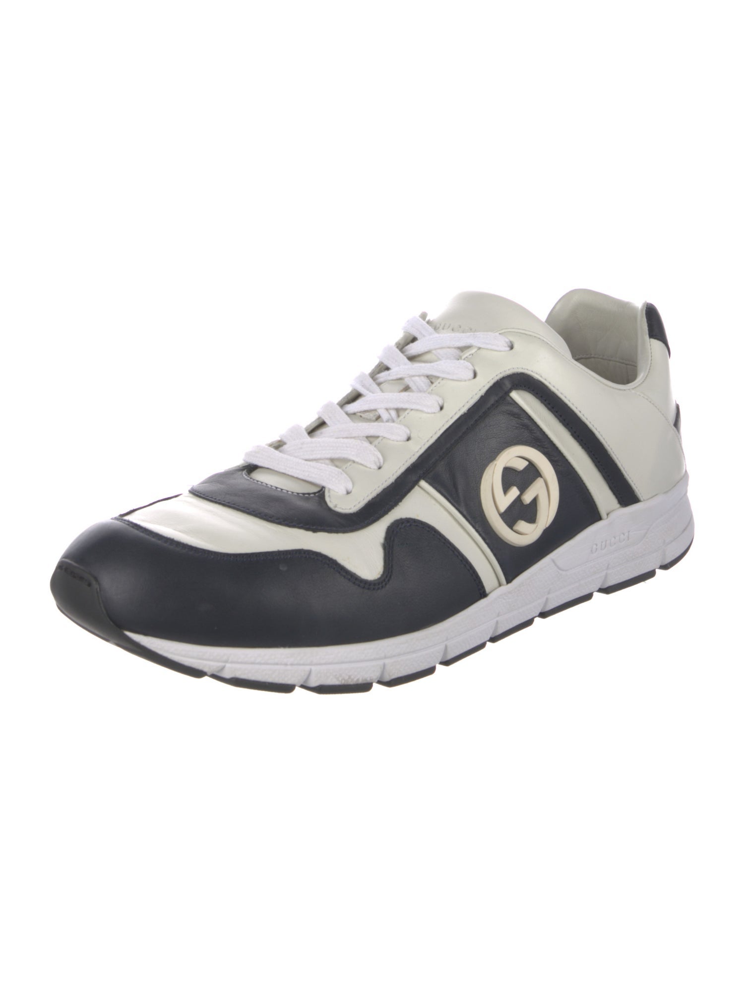 Gucci Interlocking G Logo Leather Sneakers