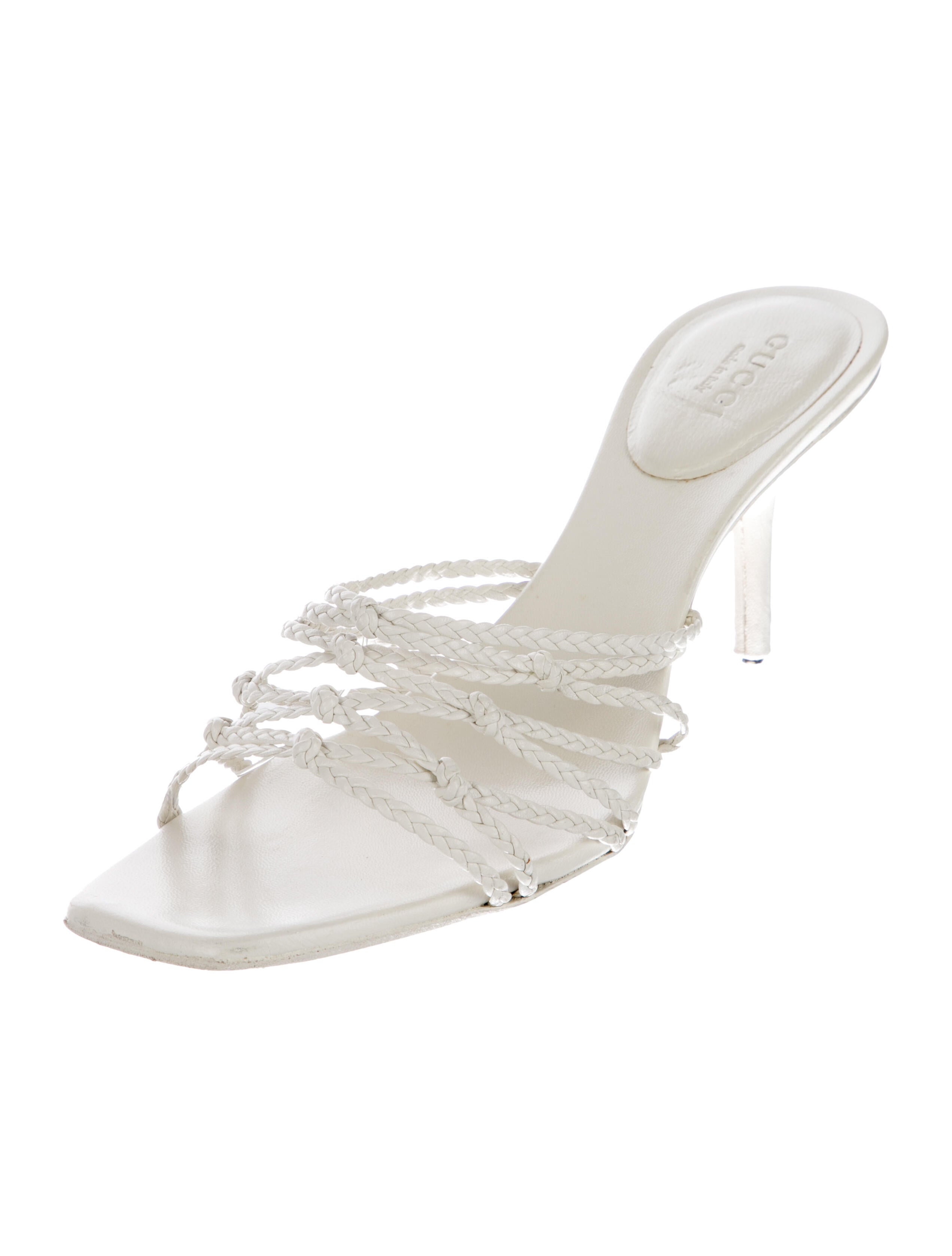 Gucci Leather Braided Accents Slides