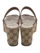 Gucci GG Canvas Leather Slides