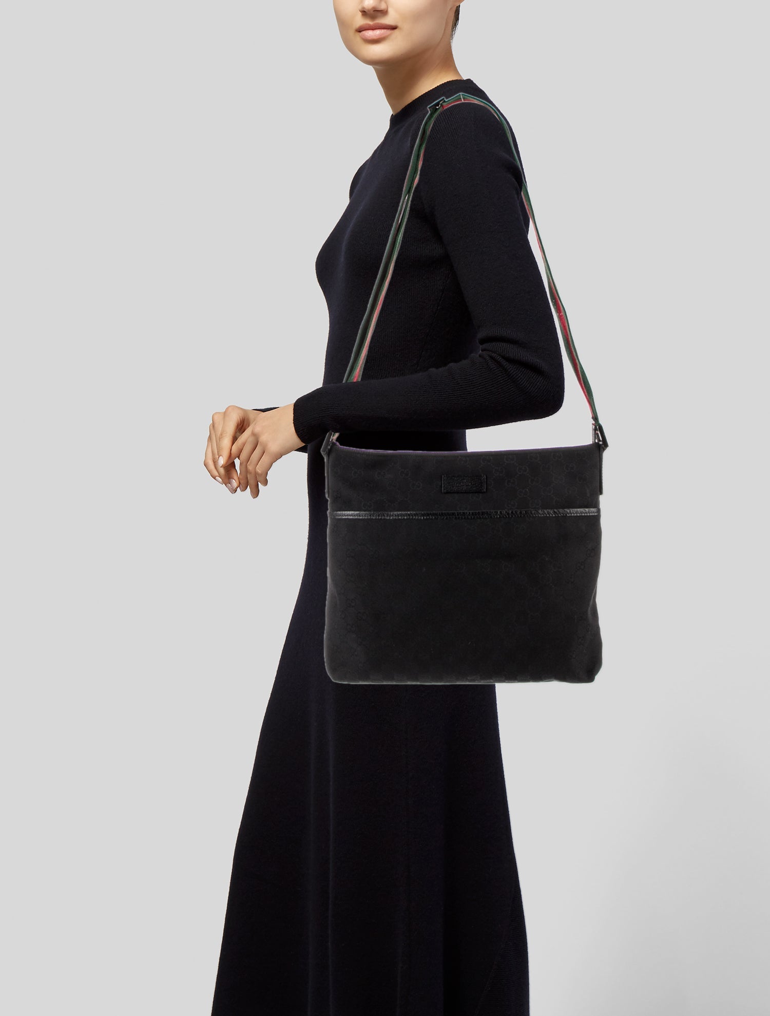 Gucci GG Canvas Messenger Bag Vintage