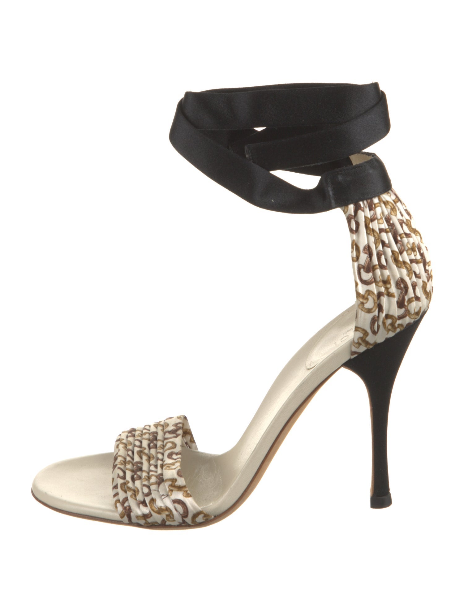 Gucci Vintage Satin Sandals