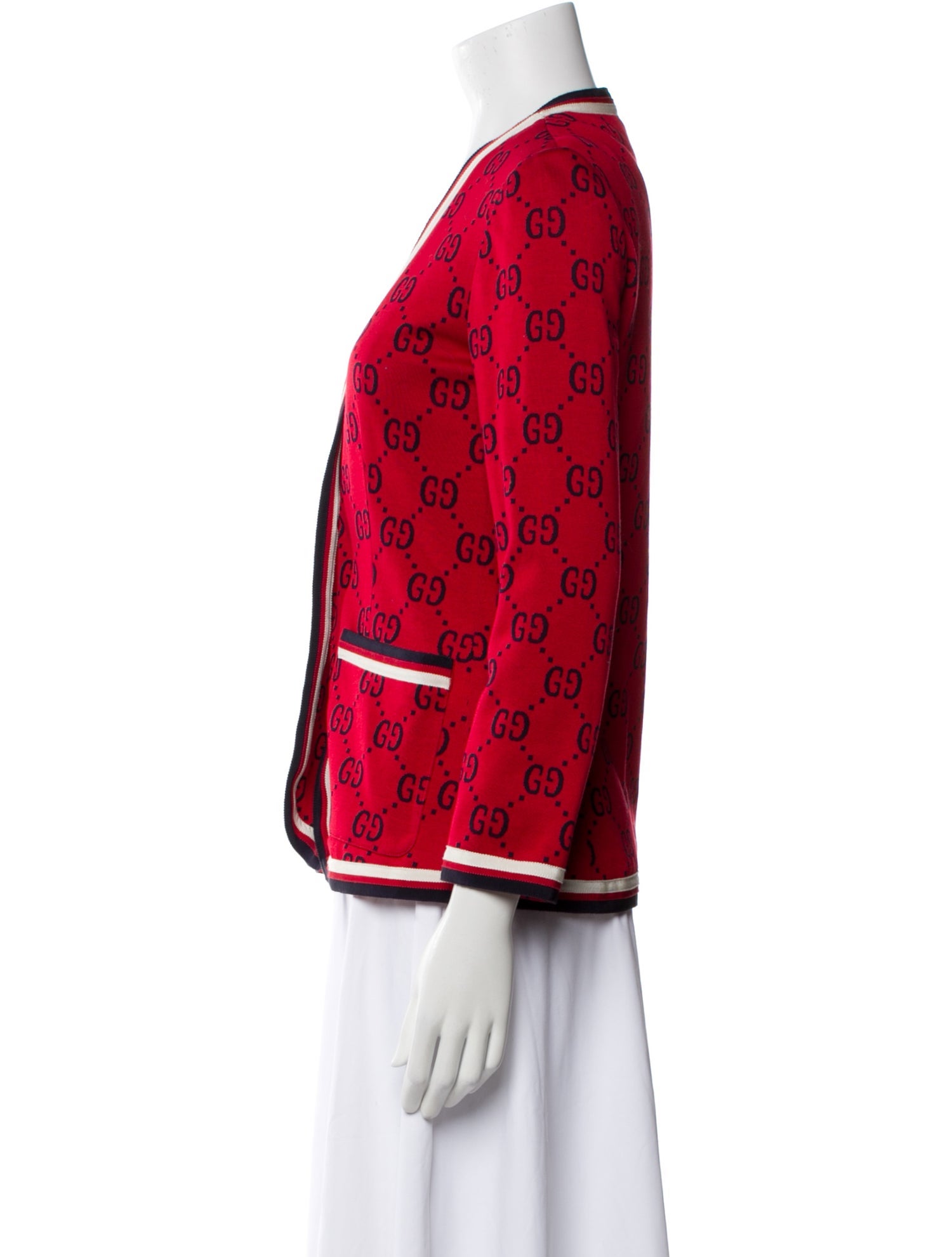 Gucci Printed V-Neck Sweater