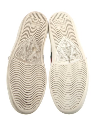 Gucci Web Accent Leather Sneakers