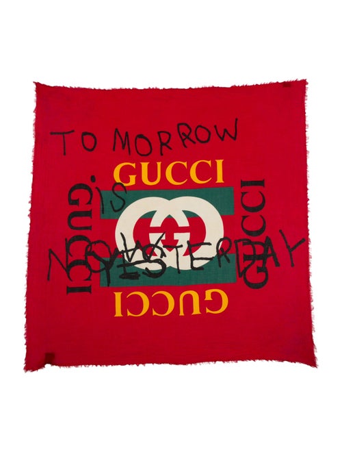 Gucci 'Tomorrow is Yesterday' Web Accent Shawl