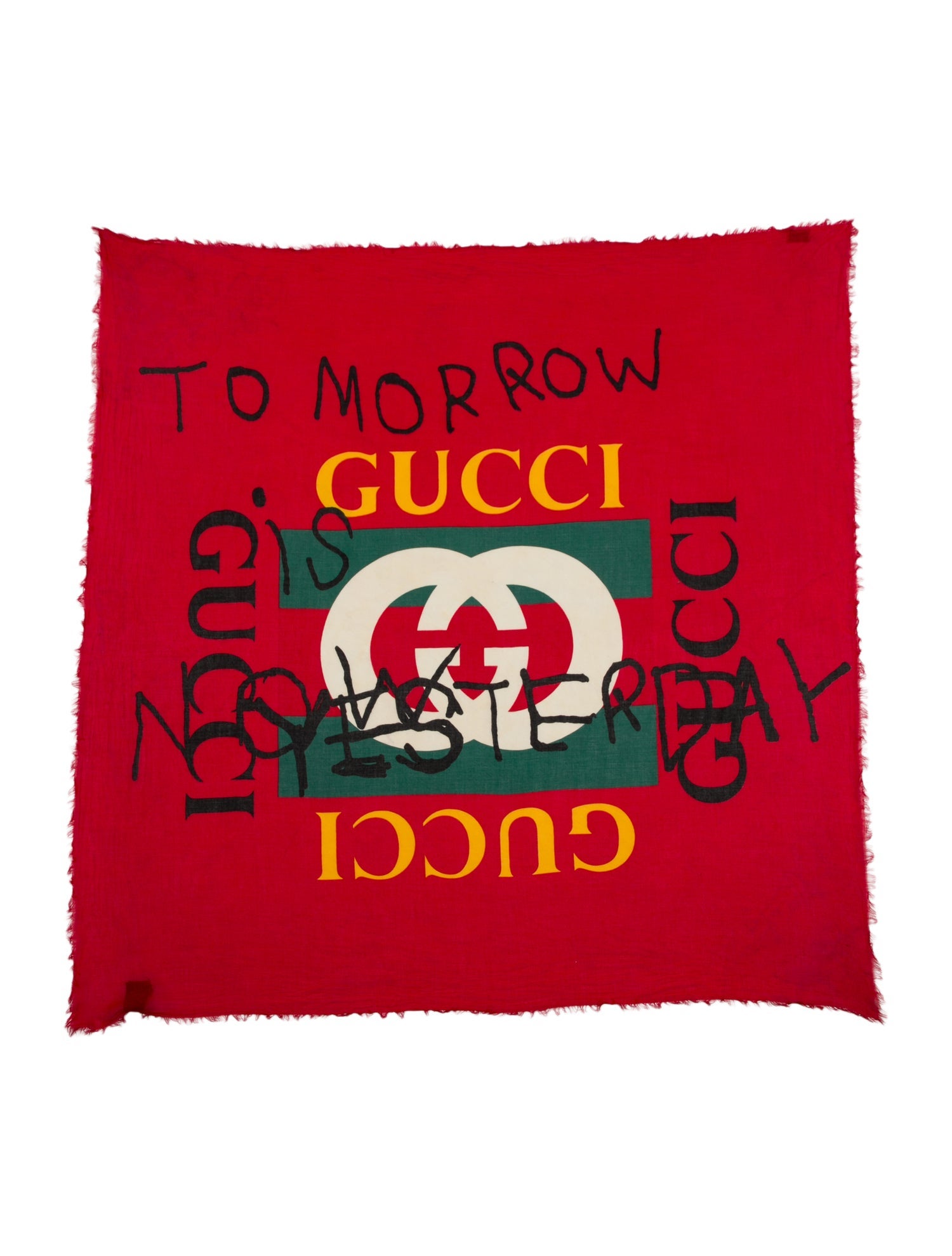 Gucci 'Tomorrow is Yesterday' Web Accent Shawl
