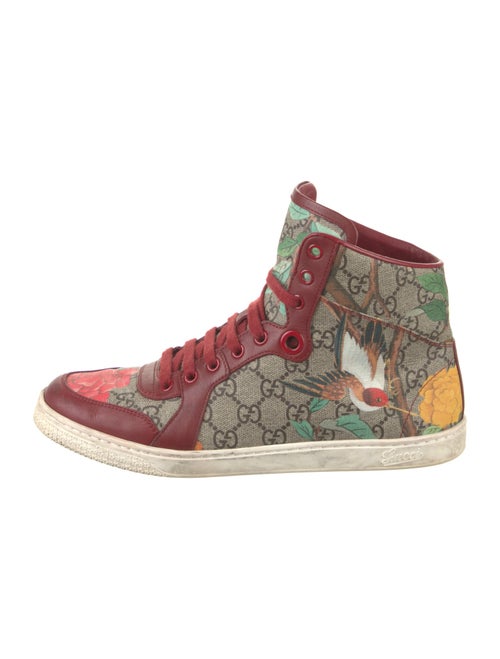 Gucci GG Supreme Leather Trim Embellishment Sneakers