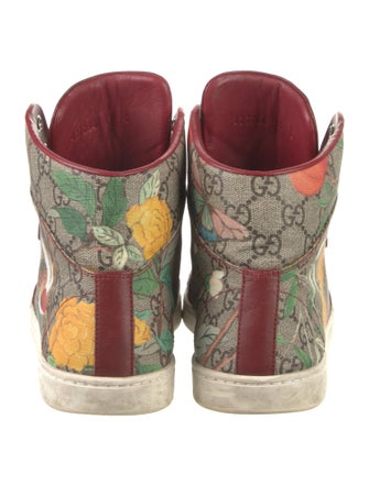 Gucci GG Supreme Leather Trim Embellishment Sneakers