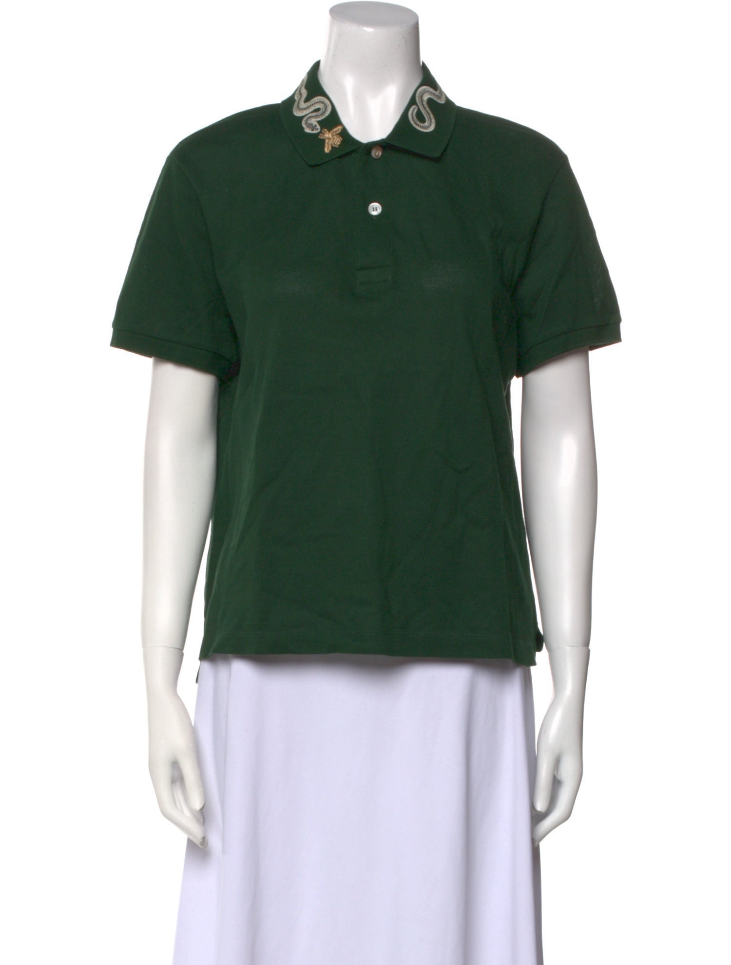 Gucci Kingsnake Collar Polo Shirt