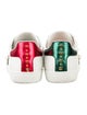 Gucci Faux Pearl Accents Leather Sneakers