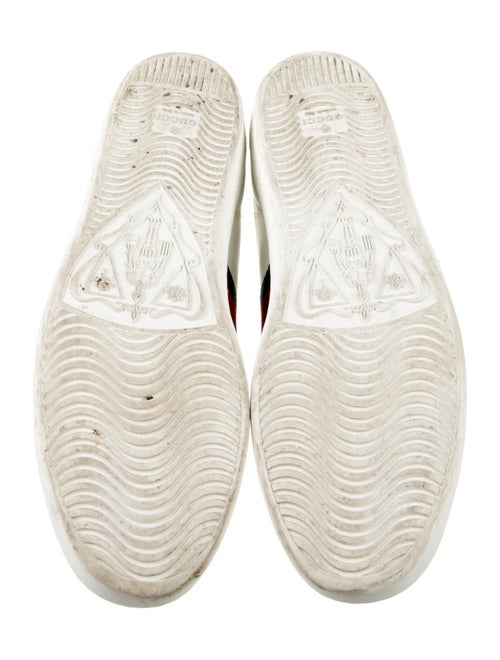 Gucci Faux Pearl Accents Leather Sneakers