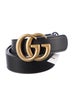 Gucci Double G Logo Leather Belt
