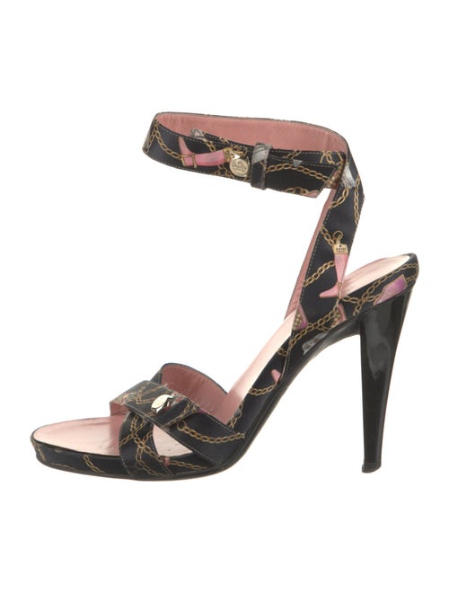Gucci Satin Patterned Sandals