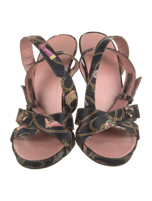 Gucci Satin Patterned Sandals
