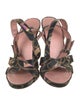 Gucci Satin Patterned Sandals