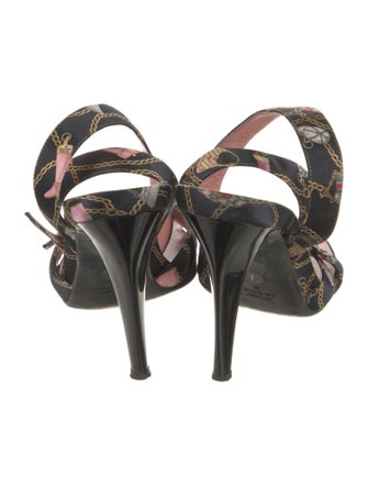 Gucci Satin Patterned Sandals