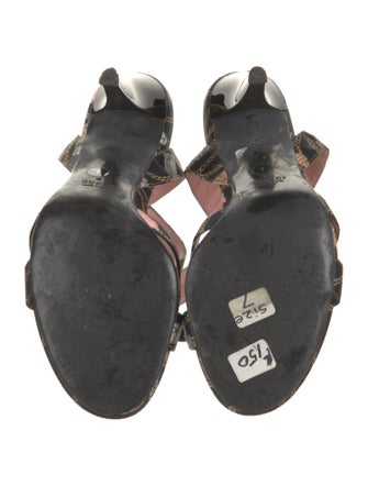 Gucci Satin Patterned Sandals