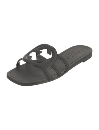 Gucci Interlocking G Logo Rubber Slides