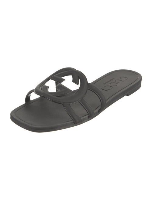 Gucci Interlocking G Logo Rubber Slides