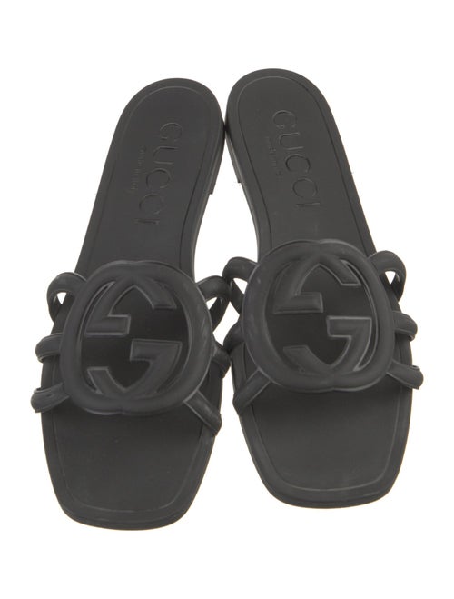 Gucci Interlocking G Logo Rubber Slides
