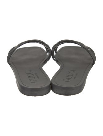 Gucci Interlocking G Logo Rubber Slides