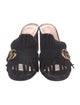 Gucci Double G Logo Suede Slides