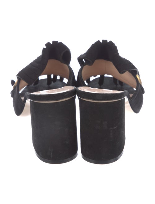 Gucci Double G Logo Suede Slides