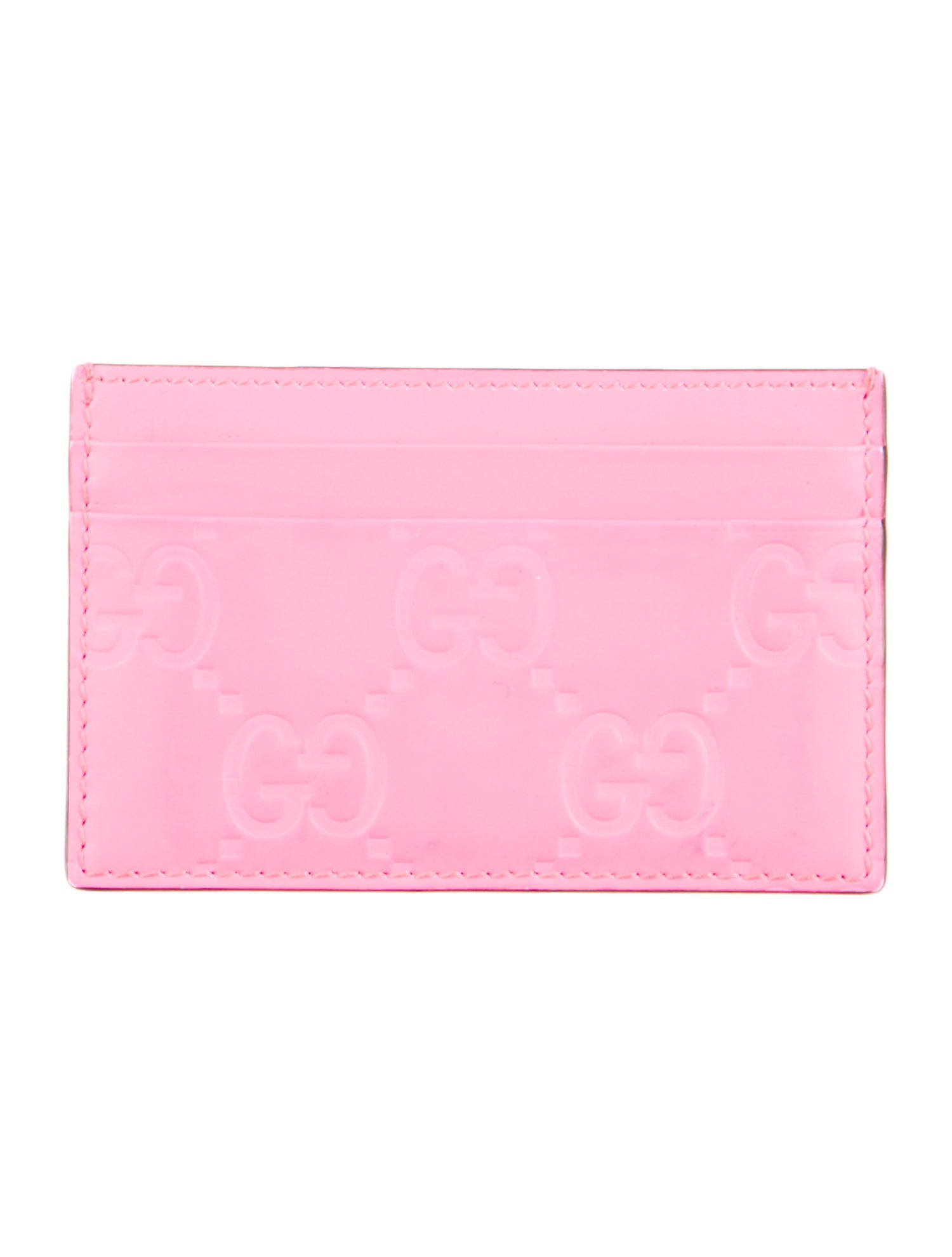 Gucci Rubber-Effect Leather Card Holder