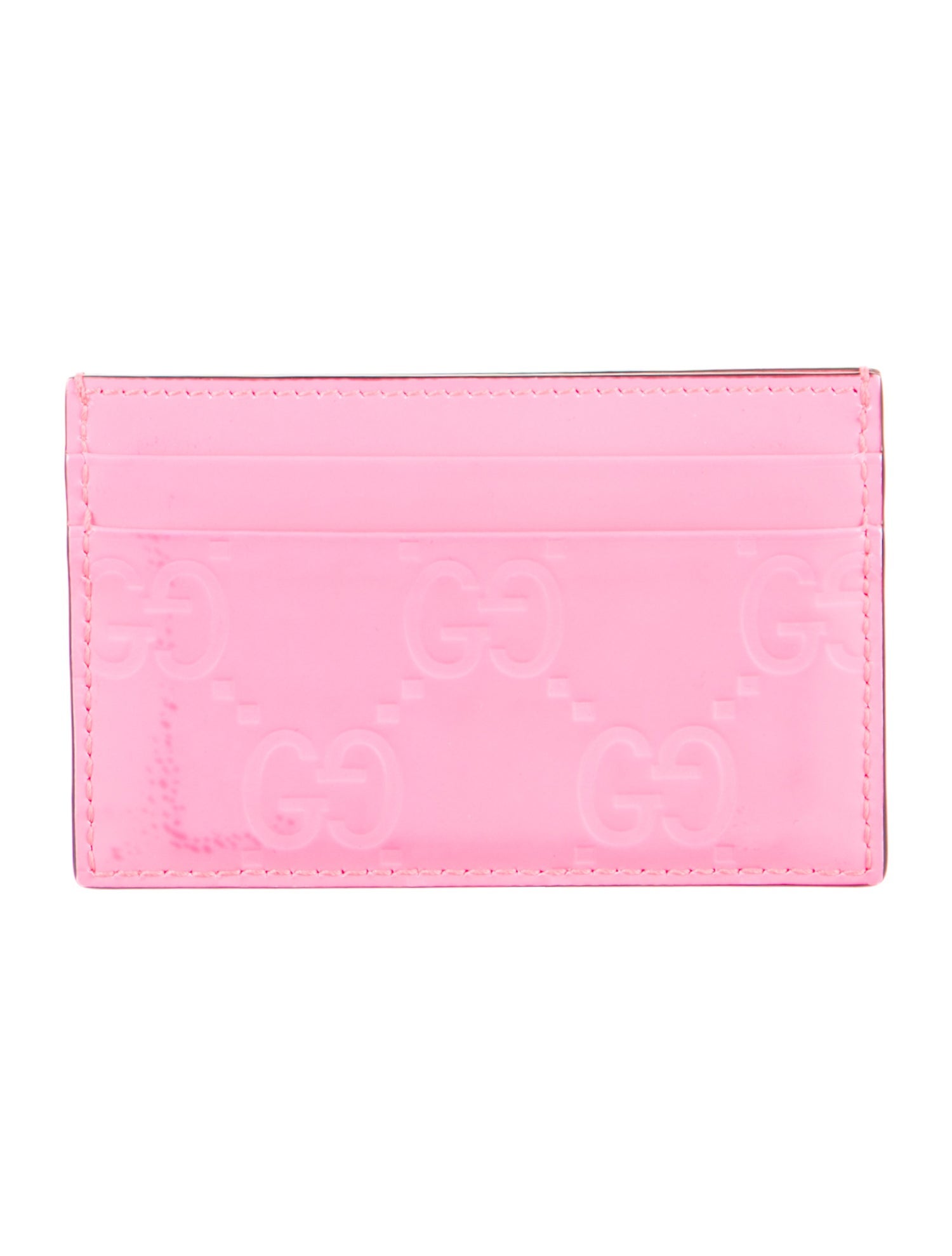 Gucci Rubber-Effect Leather Card Holder