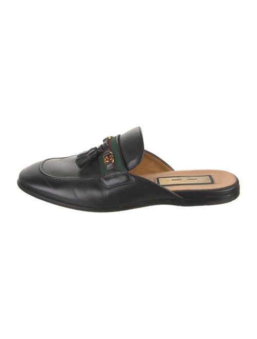 Gucci Web Accent Leather Mules
