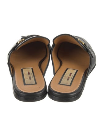 Gucci Web Accent Leather Mules
