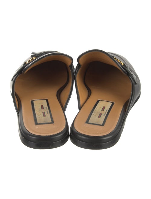 Gucci Web Accent Leather Mules