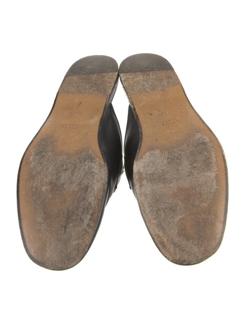 Gucci Web Accent Leather Mules