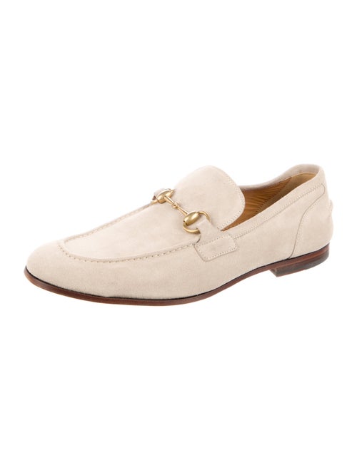 Gucci Web Accent Suede Loafers