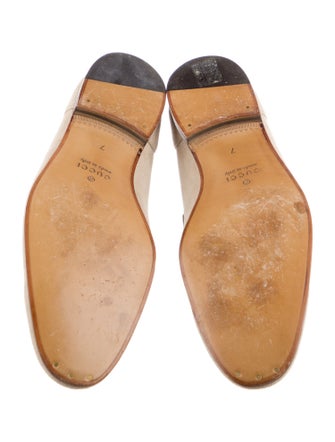 Gucci Web Accent Suede Loafers