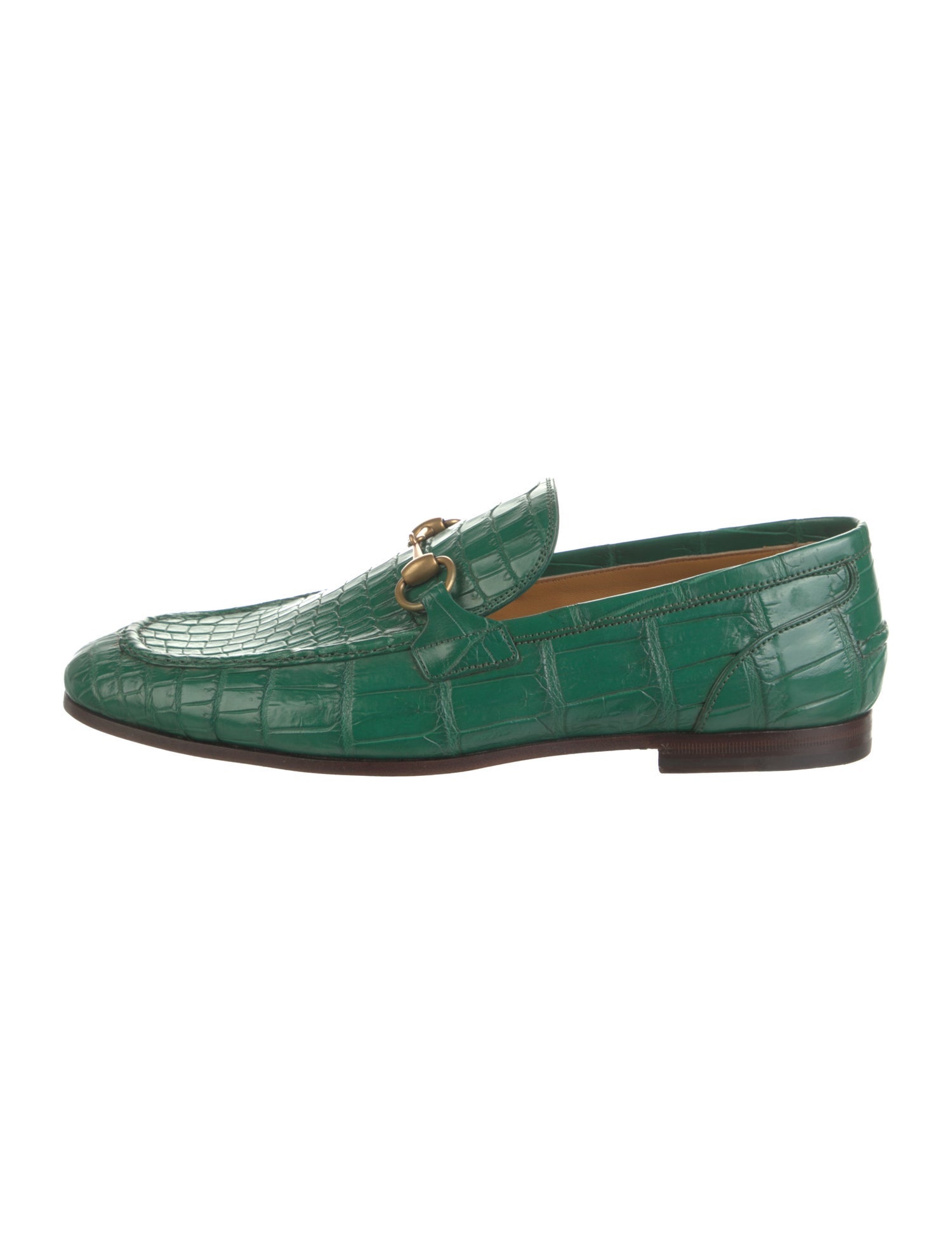 Gucci Embossed Leather Loafers