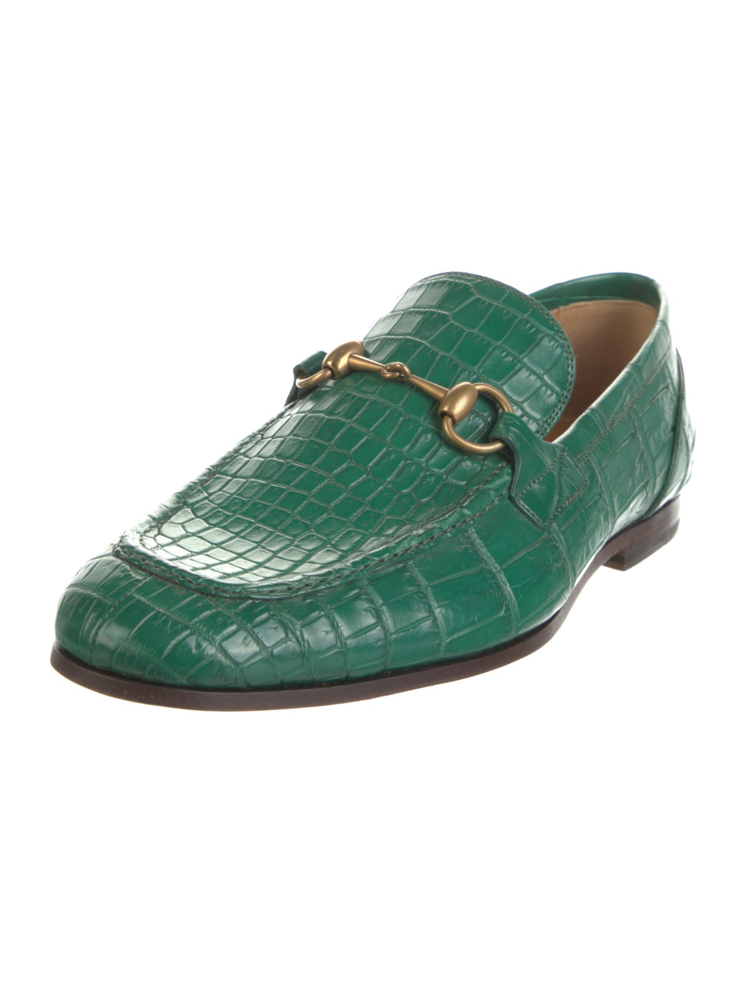 Gucci Embossed Leather Loafers