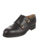 Gucci Interlocking G Logo Leather Monk Straps