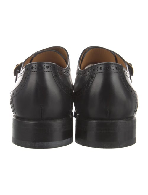Gucci Interlocking G Logo Leather Monk Straps