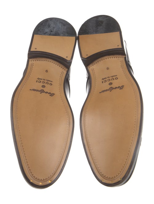 Gucci Interlocking G Logo Leather Monk Straps