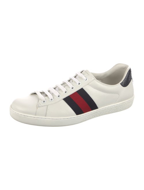 Gucci Web Accent Leather Sneakers