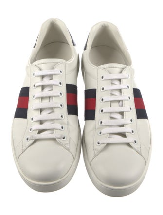 Gucci Web Accent Leather Sneakers