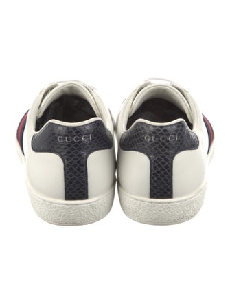 Gucci Web Accent Leather Sneakers