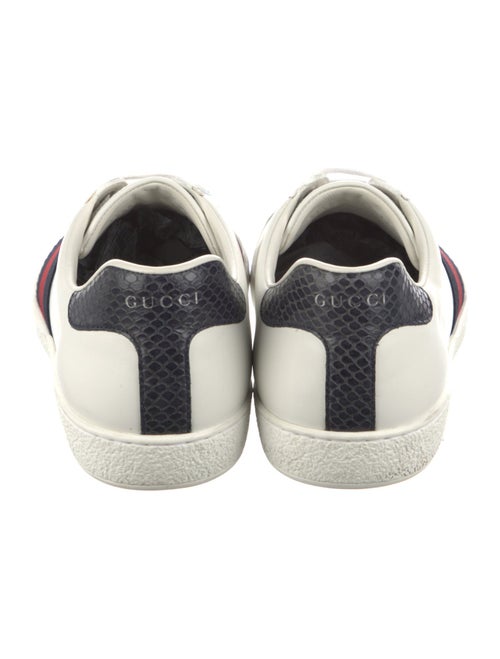 Gucci Web Accent Leather Sneakers