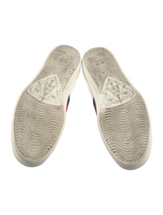Gucci Web Accent Leather Sneakers