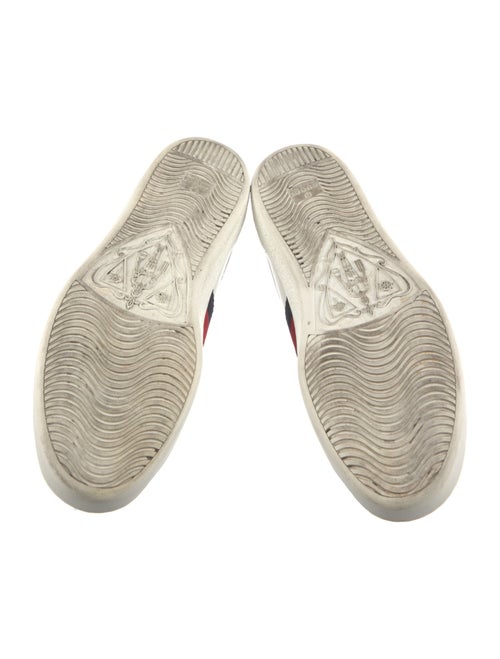 Gucci Web Accent Leather Sneakers
