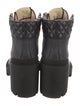 Gucci GG Supreme Leather Trim Embellishment Combat Boots