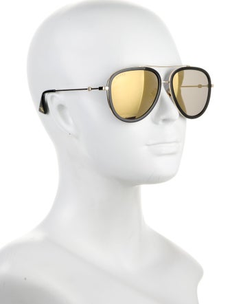 Gucci Interlocking G Logo Aviator Sunglasses