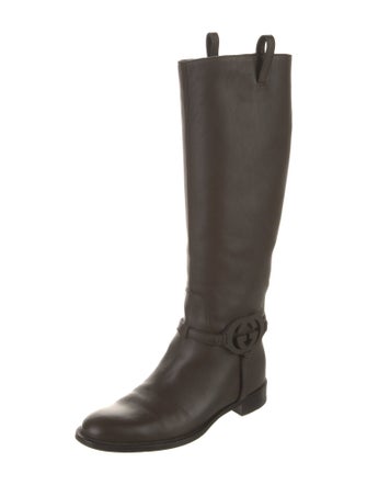 Gucci Leather Riding Boots